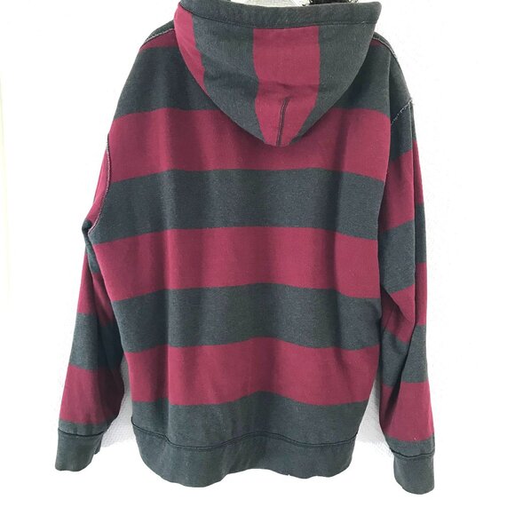 Aeropostale Hoodie brown sherpa lined full zip spell out brown/red unisex XXL - Picture 2 of 9